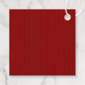 Modern Christmas Minimal Holiday Favor Red フェイバータグ (裏面)
