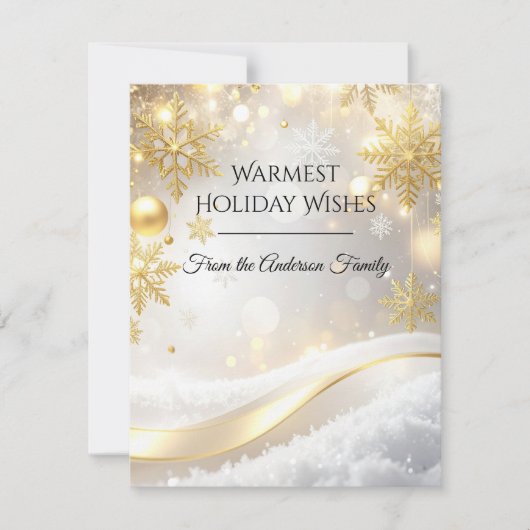 Modern Christmas & New Year Card Elegant シーズンカード (正面)