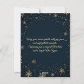 Modern Christmas & New Year Card Elegant シーズンカード (裏面)