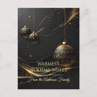 Modern Christmas & New Year Card Elegant シーズンポストカード