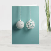 Modern Christmas Ornament Card カード (正面)