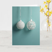 Modern Christmas Ornament Card カード (黄色い花)