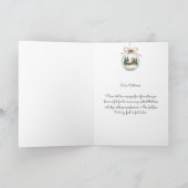 Modern Christmas Ornament Folded Holiday Card シーズンカード (内部)