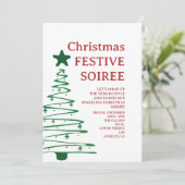 Modern Christmas Party Invitation サンキューカード (スタンド正面)