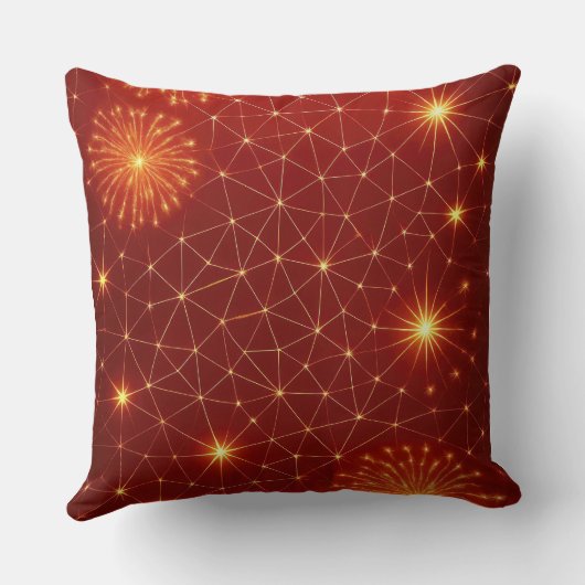 Modern Christmas Pattern Pillow – Abstract Holiday クッション (裏面)