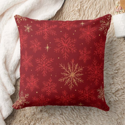 Modern Christmas Pattern Pillow – Abstract Holiday クッション (ブランケット)