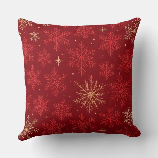 Modern Christmas Pattern Pillow – Abstract Holiday クッション (裏面)
