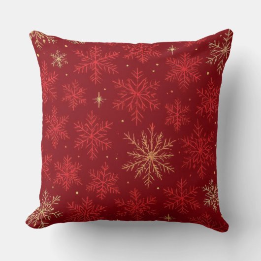 Modern Christmas Pattern Pillow – Abstract Holiday クッション (正面)