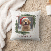 Modern Christmas Pet Photo  – Personalized Gift クッション (ブランケット)