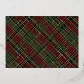 Modern Christmas Photo Feliz Navidad Gold 箔シーズンカード (裏面)