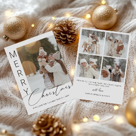 Modern Christmas Photo Holiday Card シーズンカード
