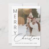 Modern Christmas Photo Holiday Card シーズンカード (正面)