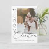 Modern Christmas Photo Holiday Card シーズンカード (スタンド正面)