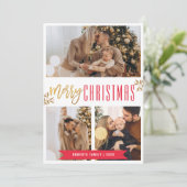 Modern Christmas Photo Trendy シーズンカード (スタンド正面)