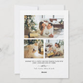 Modern Christmas Plaid Bow Family Photo  Holiday C シーズンカード (裏面)