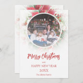 Modern Christmas  Poinsettias Frosted Overlay (正面/裏面)