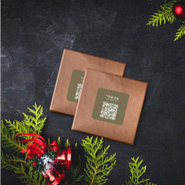 Modern Christmas QR Code Business Sticker スクエアシール