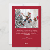 Modern Christmas Red Photo シーズンカード (裏面)
