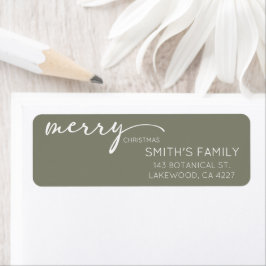Modern Christmas Return Address Label ラベル