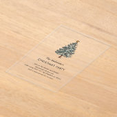 Modern Christmas Tree Acrylic Party アクリル招待状 (レイダウン)