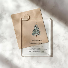Modern Christmas Tree Acrylic Party アクリル招待状