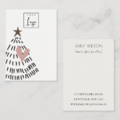 Modern Christmas Tree Blank Jewelry Display Logo 名刺 (正面/裏面)