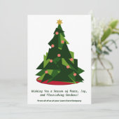 Modern Christmas Tree Business Holiday Card シーズンカード (スタンド正面)