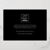 Modern Christmas Tree Company ロゴ ブラック&ゴールド 箔シーズンカード (裏面)