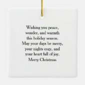 Modern Christmas Tree Embossed Forest  セラミックオーナメント (裏面)