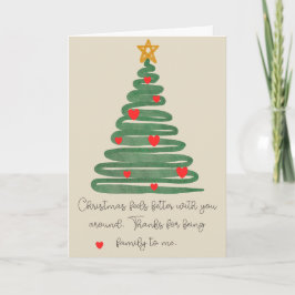 Modern Christmas Tree Folded Holiday Card シーズンカード