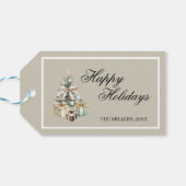 Modern Christmas Tree Gift Bag ギフトタグ (裏面横)