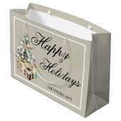 Modern Christmas Tree Gift Bag ラージペーパーバッグ (裏面アングル)