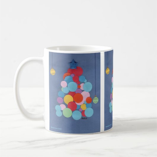 Modern Christmas Tree - KidsArt for CHOC コーヒーマグカップ (左)