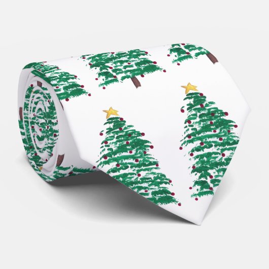 Modern Christmas Tree Neck Ties ネクタイ (ロール)