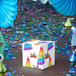 Modern Christmas Tree Painting Colorful フェイバーボックス