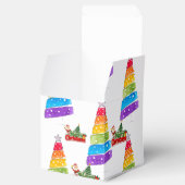 Modern Christmas Tree Painting Colorful フェイバーボックス (オープン)