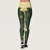 Modern Christmas Tree Pattern Leggings with Stars レギンス (裏面)