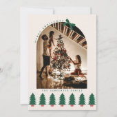 Modern Christmas Tree Photo Card 招待状 (正面)