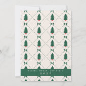 Modern Christmas Tree Photo Card 招待状 (裏面)