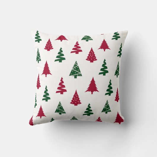 Modern Christmas Tree Throw Pillow クッション (裏面)