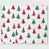 Modern Christmas Tree Wrapping Paper ラッピングペーパー (フラット)