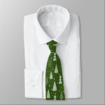 Modern Christmas Trees Green Pattern ネクタイ<br><div class="desc">Celebrate the Christmas holiday season in style with this tie featuring modern, abstract Christmas trees and winter forest trees in shades of sage and olive green. ASSISTANCE: For help with design modification or you would like coordinating items, contact the designer BEFORE ORDERING via the Zazzle Chat MESSAGE tab below or...</div>