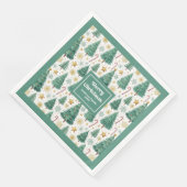 Modern Christmas Trees Minimalist Paper Napkins (コーナー)