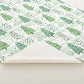 Modern Christmas Trees Pattern  シェルパブランケット (3/4)