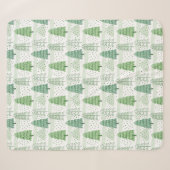 Modern Christmas Trees Pattern  シェルパブランケット (正面(横))