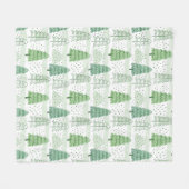 Modern Christmas Trees Pattern フリースブランケット (正面(横))