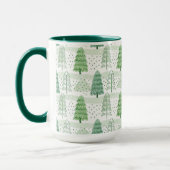 Modern Christmas Trees Pattern マグカップ (左)