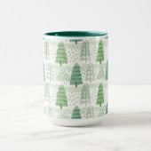 Modern Christmas Trees Pattern マグカップ (中央)