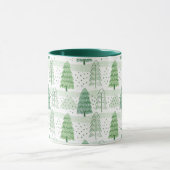 Modern Christmas Trees Pattern マグカップ (中央)