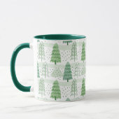 Modern Christmas Trees Pattern マグカップ (左)